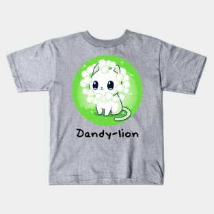 Dandylion 2 - Cute Trendy Funny Cat  Kitten Animal  Lover Quote Artwork Kids T-Shirt